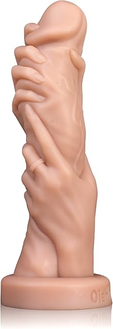 Grip fist Realistic Dildo for Vaginal or Anal Fisting Hand and Forearm with Strong Suction Cup (Small)
