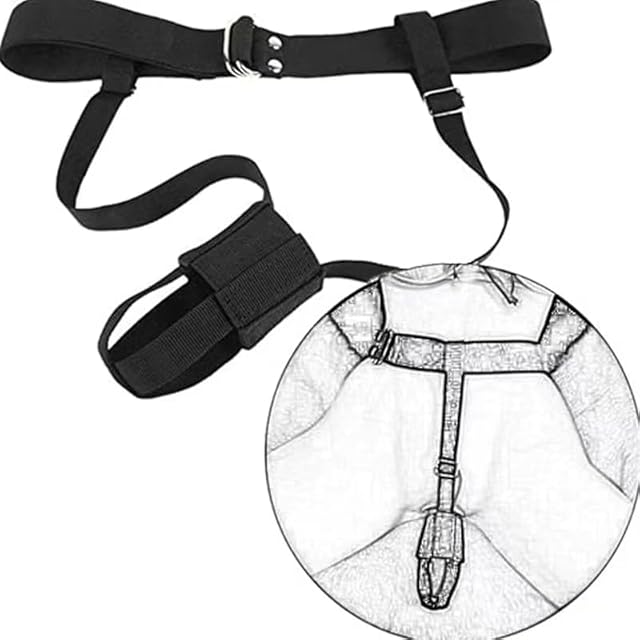 Waist BDSM Belt Vibrator Leather Harness Vibrator Holder Bondage Strap-on Harness BDSM Chastity Forced Orgasm Belt for Dildofor Women