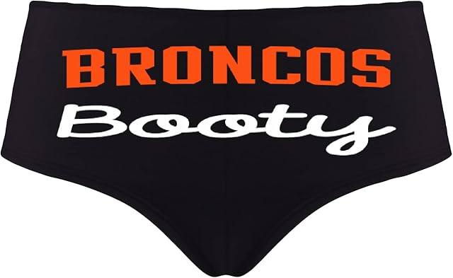 Broncos Booty Panties for Women Cheeky Cotton Boyshorts, Spicy Lingerie for Sports Fans, Game Day Underwear