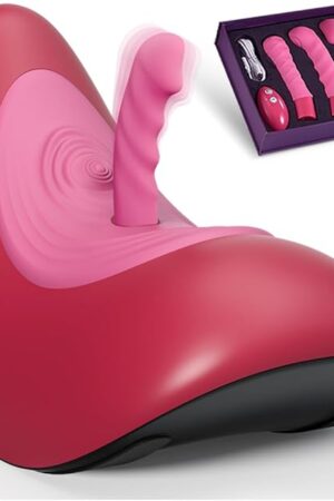 Couple Sex Machine Wireless Thrusting Sex Toy for Couple Play, Riding Sex Saddle with Thrusting Flapping Vibrating Clitoral Stimulation, VVD Remote Control Dildo Machine Flapping Adult Toy for Women