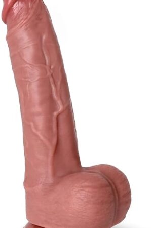 905 Inches Huge Flesh Lifelike Dildo - Realistic Skin Texture, Thick Liquid Silicone with Powerful Suction Cup - Adult Sex Toys for Couples, Men, Women