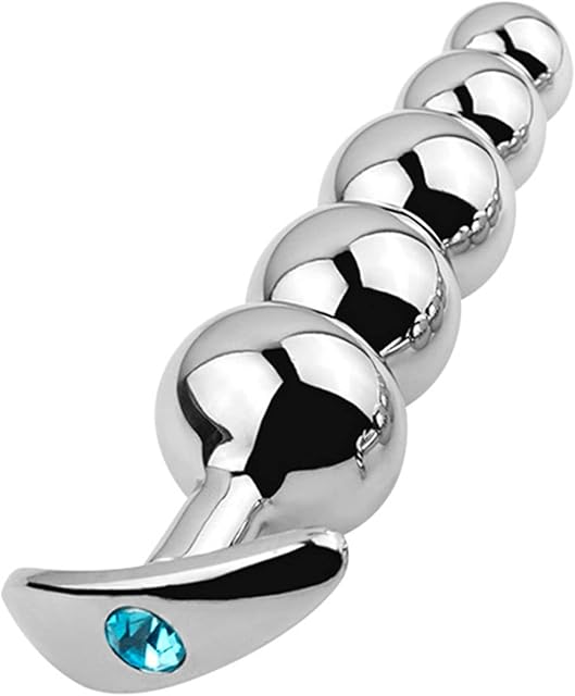 Anal Beads Jewelry Metal Butt Plug Anal Trainer Toy SM Removable Base Anal Plug Sex Tools for Couple