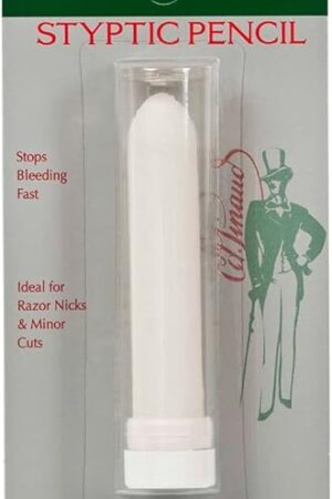 Clubman Jumbo Styptic Pencil, Treat and Seal Shaving Cuts Instantly, Anti-hemorrhaging Stick, First Aid Device, White, 1 oz