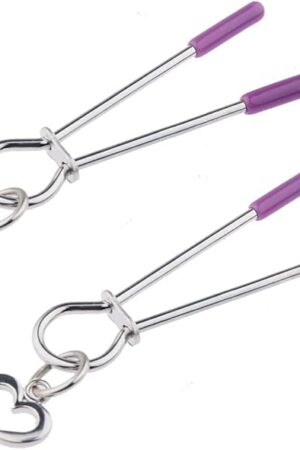 Adjustable Nipple Clamps, Nipple Clamps Ring Clamp,Silver Nipple Clip Non-Piercing Body Rings, Clip Faux Body Piercing Jewelry