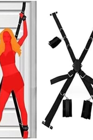 BDSM Spreader Bar Door Bondage Sex Restraints Kit with Position Straps Door Frame Bondage Kit SM Toys Sex Furniture for Bedroom Bondage Gear & Accessories