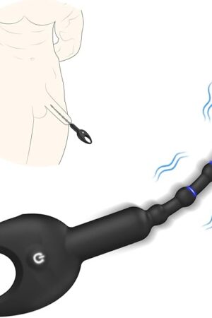 Vibrating Penis Plug Male Vibrator Male Sex Toys Penis Vibrator Dilators 10 Vibration Modes Full Silicone Penis Toys Urethral Plug Urethral Vibrator for Men Urethral Sound