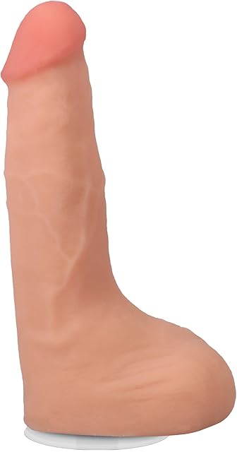 Doc Johnson The Realistic Dildo- Squirting 9.5 Inch ULTRAKSYN with Removable Vac-U-Lock Suction Cup - F-Machine and Harness Compatible - for Adults Only, Vanilla