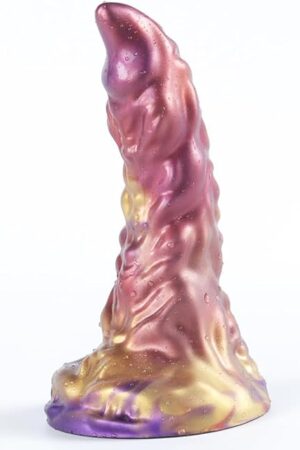 7.7-inch Anal Stretcher, Thick & Soft Fantasy Dildo: Aurora Horn. Monster Soft, Girthy Silicone, Colorful, LOSSSLESS Artistic Fantasies Series, Sex Toy with Strong Suction Cup.