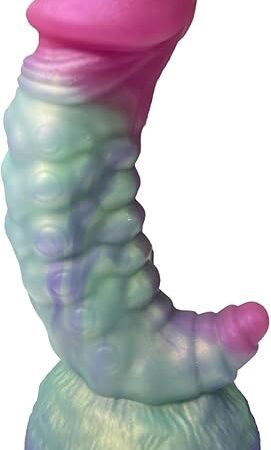 7.2" Creature Cocks Dildo Realistic Monster Dildo with Strong Suction Cup for Hands-Free Pleasure, Dog Knot Silicone Dildo Soft Lifelike Dick for Beginner & Couples Anal Vaginal Sexy Play.