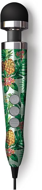 Doxy Die Cast 3 Wand Massager - Pineapple Silicone Head & Metallic Finish Sex Toys for Adults, Compact Neck Massager & Versatile Massage Wand - Luxurious, Lightweight, Removable Head
