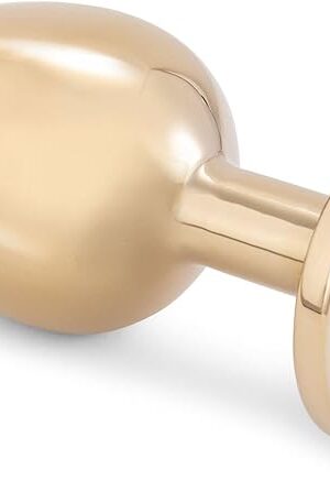Gold Metal Adult Sex Toys & Games - Small, Medium, Large Sizes Stylish Butt Plug with Colorful Jewel - Sexual Stimulation Device for Men and Women - Versatile Pleasure