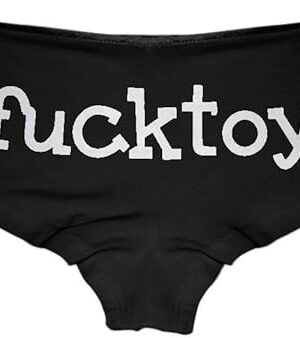 Fcktoy Booty Shorts  Black Cotton Boyshort Panties for Women  Naughty Submissive Bedroom Lingerie S-3X