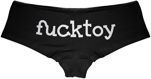 Fcktoy Booty Shorts Black Cotton Boyshort Panties for Women Naughty Submissive Bedroom Lingerie S-3X