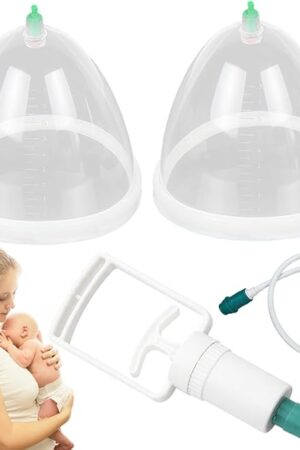 Breast Enlargement Pump Large Cups for Women Cupping Set Breast Vacuum Pumps Can Be Used for Buttock Lifting and Body Massage for Ladies Massage Therapists Cupping Machine Accessories