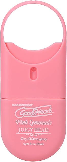 Doc Johnson GoodHead - Juicy Head Dry Mouth Spray to-Go - Instantly Moisturize Your Mouth - Pink Lemonade - 030 fl oz (9ml)