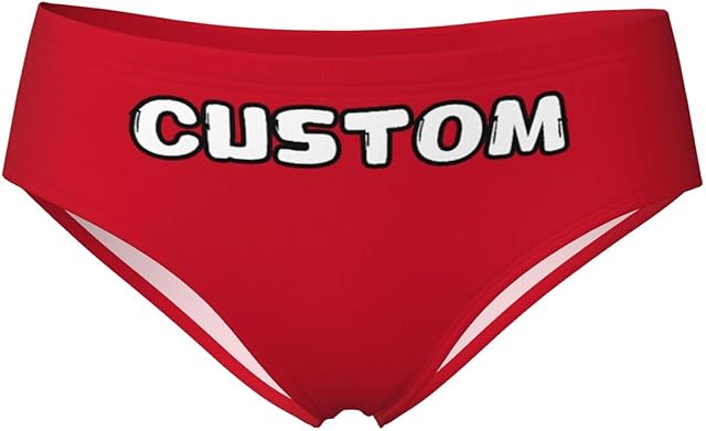 Custom Thong Underwear Women Personalized Thongs With Names,Sexy Polyester Panties Bikini Letters Underwear for Women