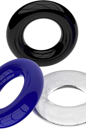 3 Pcs Men Penis Cockrings Penis Rings O-Rings Enhancer Erectile Dysfunction Delay Control Sexual Wellness Stay Harder Sex Toy for Men Couples