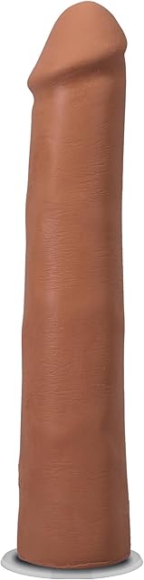 Doc Johnson The Realistic Dildo - 9 Inch ULTRASKYN Dong with Removable Vac-U-Lock Suction Cup - F-Machine and Harness Compatible Dildo - for Adults Only, Caramel