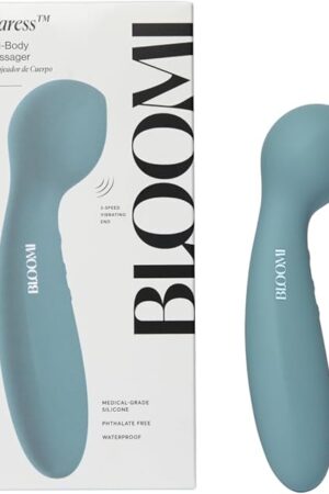 Bloomi Caress Massager - Silicone Device Massager Wand - Clit Stimulation & Clitoris - Waterproof - Female Wellness Deep Vibrations - 6?L