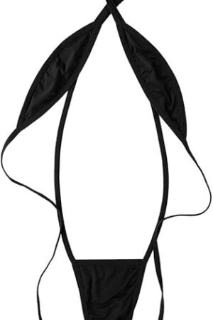 Women's Sexy One Piece G-String Sling Shot Bodysuit Micro Bikini Swimwear