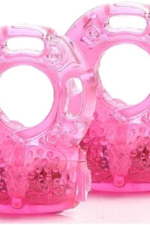 2 PCS Vibrating Penis Ring Cock Ring Vibrator Clitoral Stimulator Penis Erect Erection Enhance Sex Product Adult Erotic Sex Toys for Men Delay Ejaculation