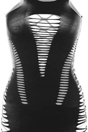 Womens Babydoll Hollow Fishnet Lingerie Hot Mini Dress Tube Chemise Bodysuit