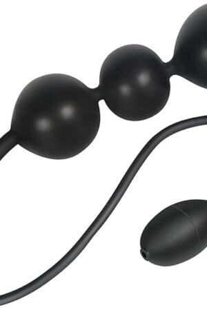 Expand Inflatable Anal Butt Plug Silicone Anal Beads with 3 Balls Detachable Needle Adjustable Size Adult Sex Toy for Gay Lesbian Couple Masturbation