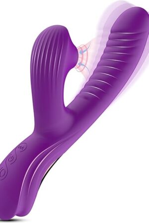 G-Spot Vibrator for Women Orgasm - Sucking Vibrator Clit Stimulator Dildo Massager with 10 Modes, Silicone Adult Sex Toys for Couple Sex Things,A