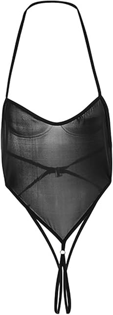 Women's Sexy Bodysuit Cosplay Lingerie Anime Bikini Halter Thong One-Piece Swimsuit Teddy Babydoll