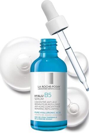 La Roche-Posay Hyalu B5 Pure Hyaluronic Acid Serum for Face, Vitamin B5 + Hyaluronic Acid + Madecassoside, Hydrating Serum Visibly Plumps Skin, Sensitive Skin Safe, Anti Aging, Oil-Free