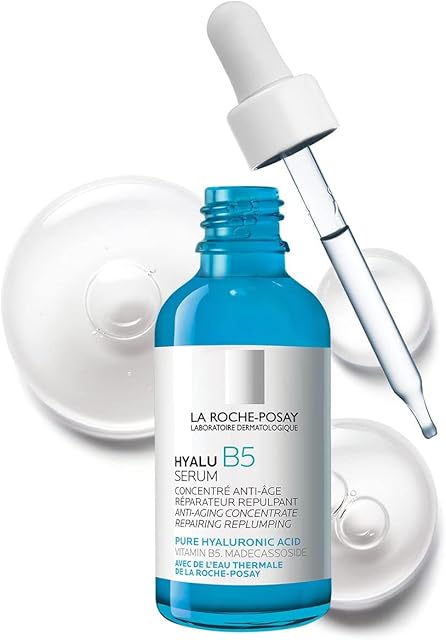 La Roche-Posay Hyalu B5 Pure Hyaluronic Acid Serum for Face, Vitamin B5 + Hyaluronic Acid + Madecassoside, Hydrating Serum Visibly Plumps Skin, Sensitive Skin Safe, Anti Aging, Oil-Free
