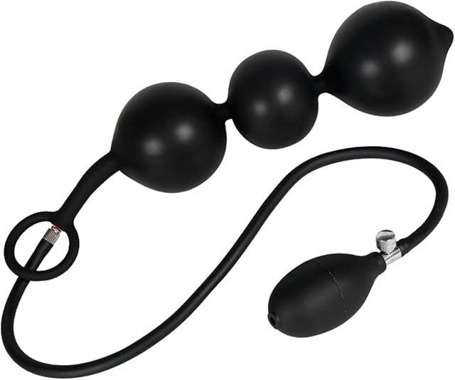 Inflatable Silicone Anal Beads Air Pump Detachable Anal Toy Prostate Massager Adjustable Size Adult Sex Toy Anal Plug