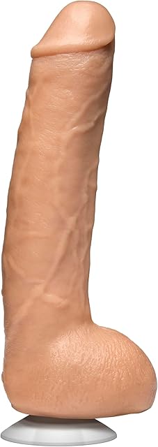 Doc Johnson Signature Series - The Legendary John Holmes - 12 Inch Realistic ULTRASKYN Dildo with Removeable Vac-U-Lock Suction Cup - F-Machine & Harness Compatible - for Adults Only, Vanilla