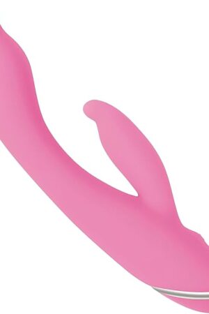 Adam & Eve Silicone G GASM Rabbit Vibrator, Dual Motors for G Spot and Clitoral Stimulation, 7 Vibration & Intensity Modes, Waterproof, Rechargeable, 8 Inches, Requires 2 AAA Batteries