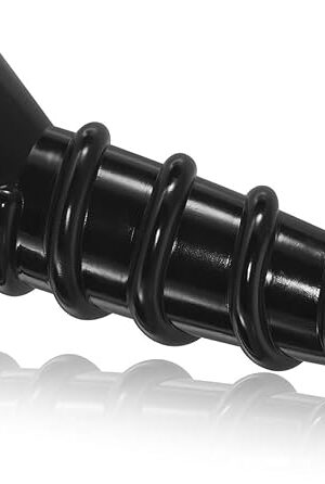 2.4" Diameter Thick Big Anal Plug, 9.05 Inch Threaded Nail Shape Butt Plugs with Powerful Suction Base, Protate Massage Anal Training Dildo G-Spot Sex Toys for Women Men Adults - Black