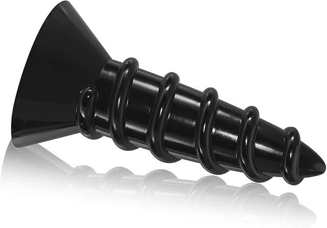 2.4" Diameter Thick Big Anal Plug, 9.05 Inch Threaded Nail Shape Butt Plugs with Powerful Suction Base, Protate Massage Anal Training Dildo G-Spot Sex Toys for Women Men Adults - Black