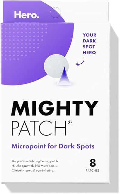 Hero Cosmetics Mighty Patch Micropoint? for Dark Spots - Post-Blemish Dark Spot Patch with 395 Micropoints, Dermatologist Tested and Non-irritating (8 Count)