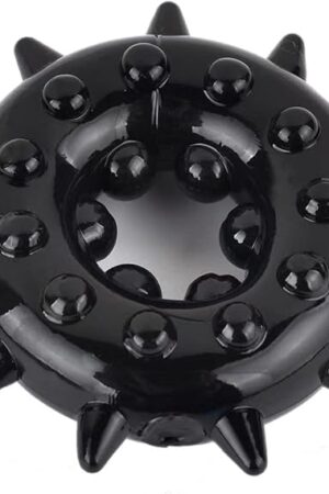 Cook Rings for Men for Sex, Silicone Penis Ring, Snowflake Cock Ring with Particle Sex Toys for Couples for Longer & Harder Erection, Black
