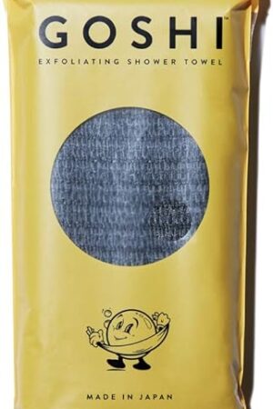 GOSHI Exfoliating Shower Towel - Rip-Resistant Exfoliating Washcloth for All Skin Types - Made in Japan