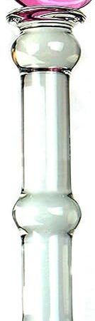 Glass Double-Ended Dildo G-Spot Stimulation Butt Plugs,Glass Pleasure Wand Moon Shape Crystal Massager Anal Sex Toys Crystal Glass SM G-Spot Pleasure Anal Butt Plug for Men,Women