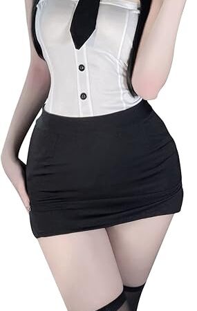 Women's Office Secretary Uniform Sexy Teacher Costume Cosplay Lingerie Anime Role Play Outfits Valentines Lingerie Set