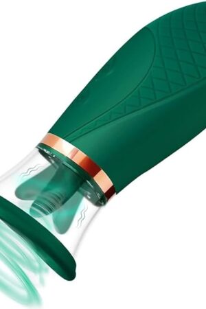 Clitoral Sucking Vibrator Sex Toys, 3 Sucking 9 Licking Modes Nipples Clit Sucker for Quick Orgasm, Tongue Vibrators Adult Toys for Women Couples-Green