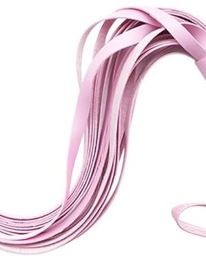 Amosfun Sex Leather Whip Flirt Erotic Flogger Hand Whip with Tassels Role Play BDSM Kit Under Bed Sex Toys for Male Female Couples(Pink)