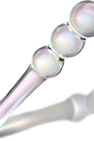 Glass Dildo G-spot Wand Anal Beads Butt Plug Colorful Dual Ended P-spot Stimulator Fetish Prostate Massager Masturbation Sex Toy for Men Women TJIJP