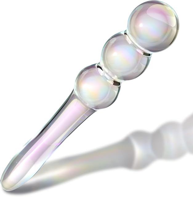 Glass Dildo G-spot Wand Anal Beads Butt Plug Colorful Dual Ended P-spot Stimulator Fetish Prostate Massager Masturbation Sex Toy for Men Women TJIJP
