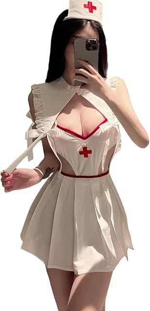 Women's Sexy Costume Nurse Lingerie for Women Cosplay Lingerie Valentine's Day Set