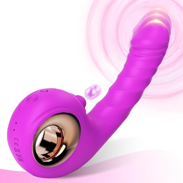 Vibrator Adult Sex Toys for Women - 2IN1 Clitoral Stimulator Vibrators with 10 Modes Vibrator Dildo Flapping Vibrator G Spot Vibrator Sex Toys for Women Couple