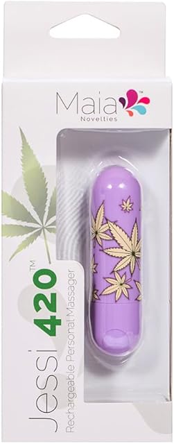 JESSI 420 VIOLET Rechargeable Super Charged Mini Bullet, Purple