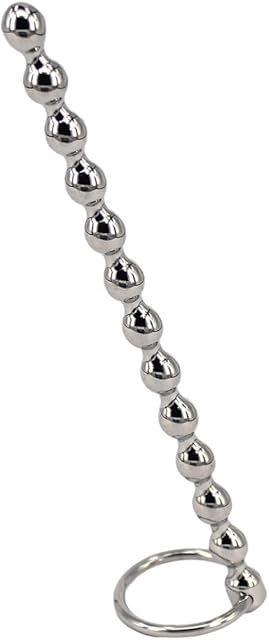 Elite 587 Inch Stainless Solid Urethral Sounding Penis Plug, 88mm Bead