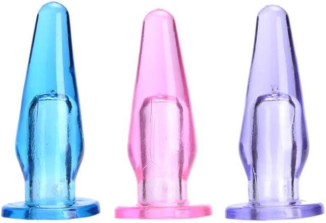 Finger Sleeves Butt Plug G-Spot Clitoral Stimulator Finger Sleeve Soft Silicone Sex Toy Stimulation for Gay Prostate Transparent Anal Butt Plug 3pcs